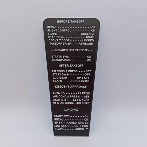 Checklist Boeing 737 (solo pannello)